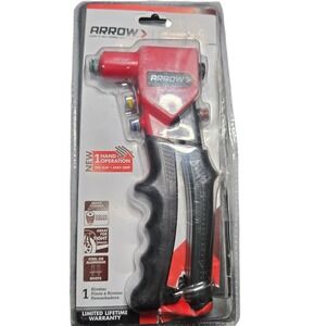 Arrow One-Handed Manual Riveter Aluminum 1/8", 3/16", 5/16" RT187M Box Is Open